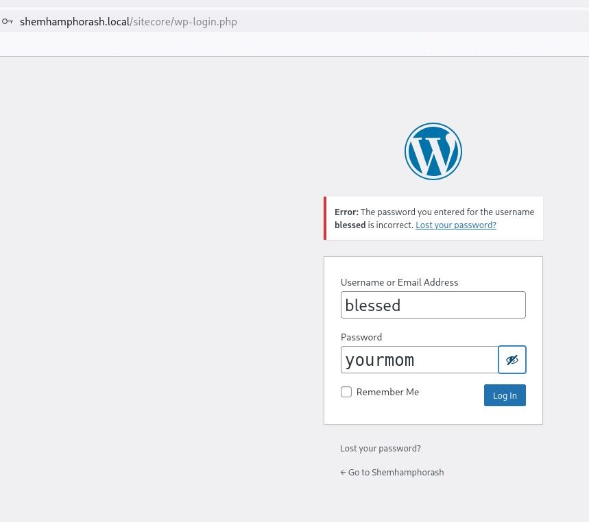 Login-Versuch mit Benutzer blessed