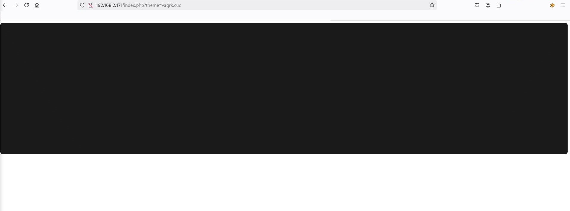 hier sieht man wie die seite nach dem include versuche mit theme gerendert wird